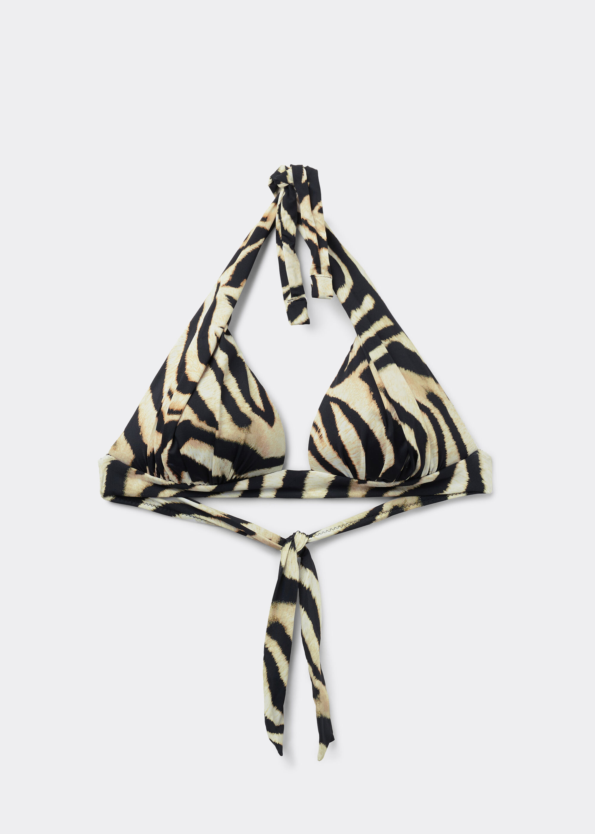 Haut de maillot triangle rembourré Savannah Zebra