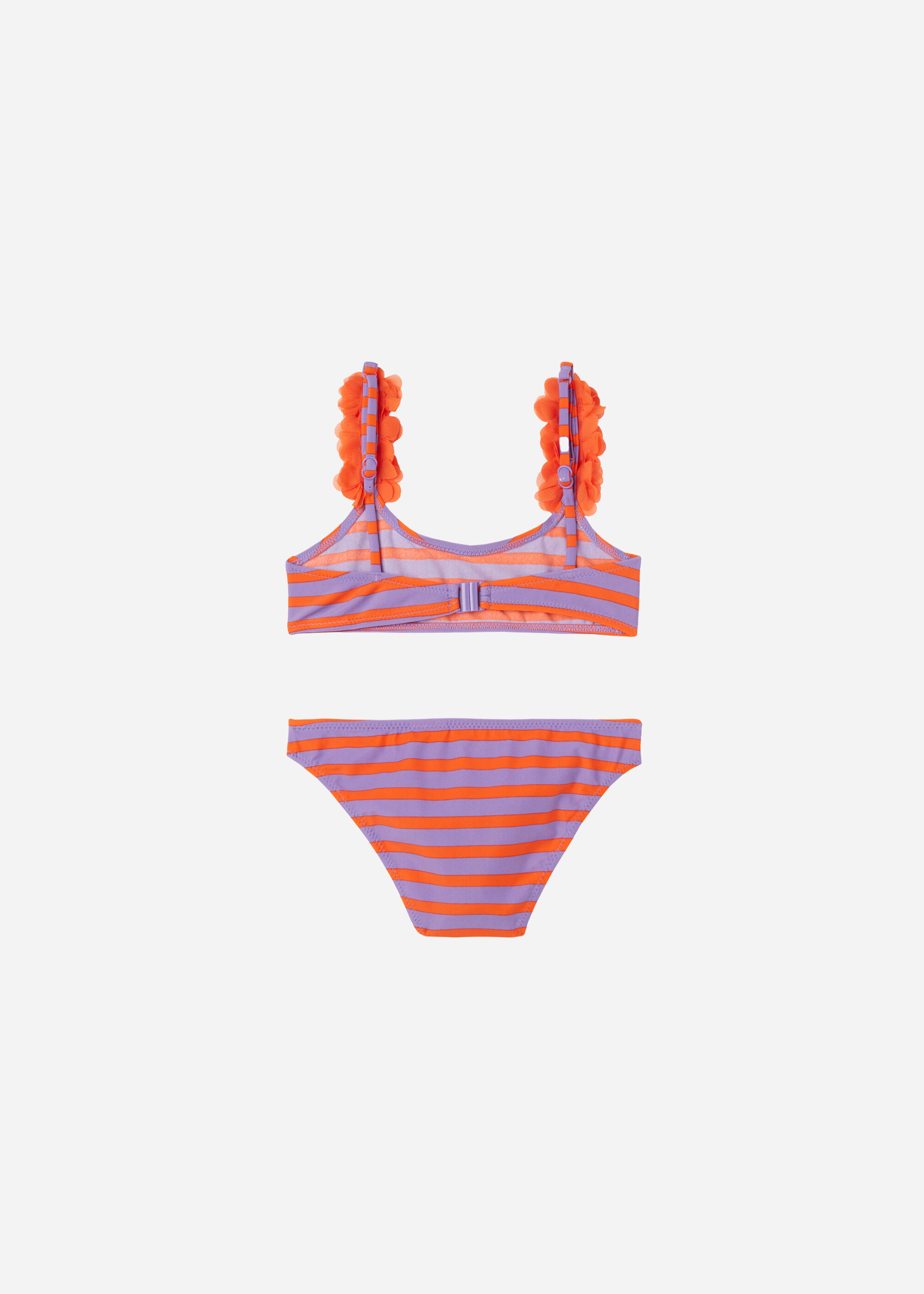 Costumi Due Pezzi Bambina Stripes and Flowers