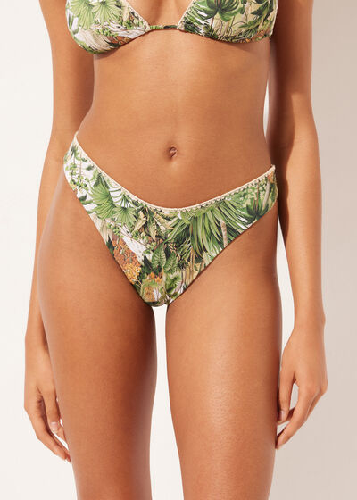 Brazilian-Bikinihose mit Dschungel-Print Savage Tropics