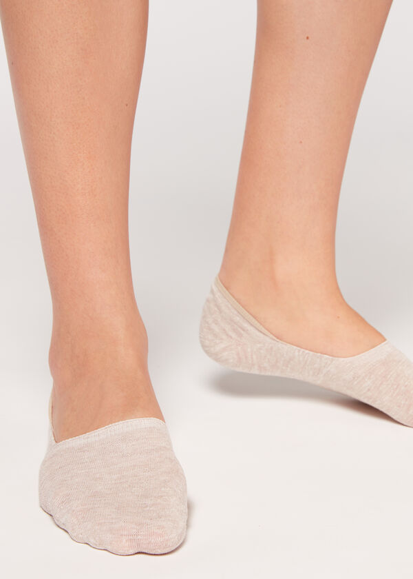 Linen and Viscose Invisible Socks