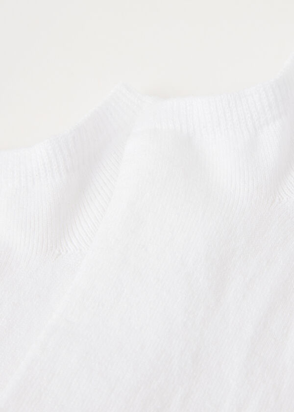 Calcetines tobilleros de algodón y lino