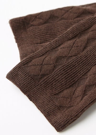 Chaussettes courtes en laine avec losanges