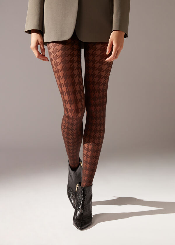 Calzedonia Woman's Houndstooth Sheer Tights