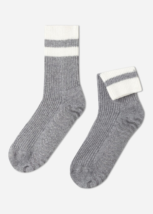 Unisex Non-Slip Socks with Cashmere and Wool