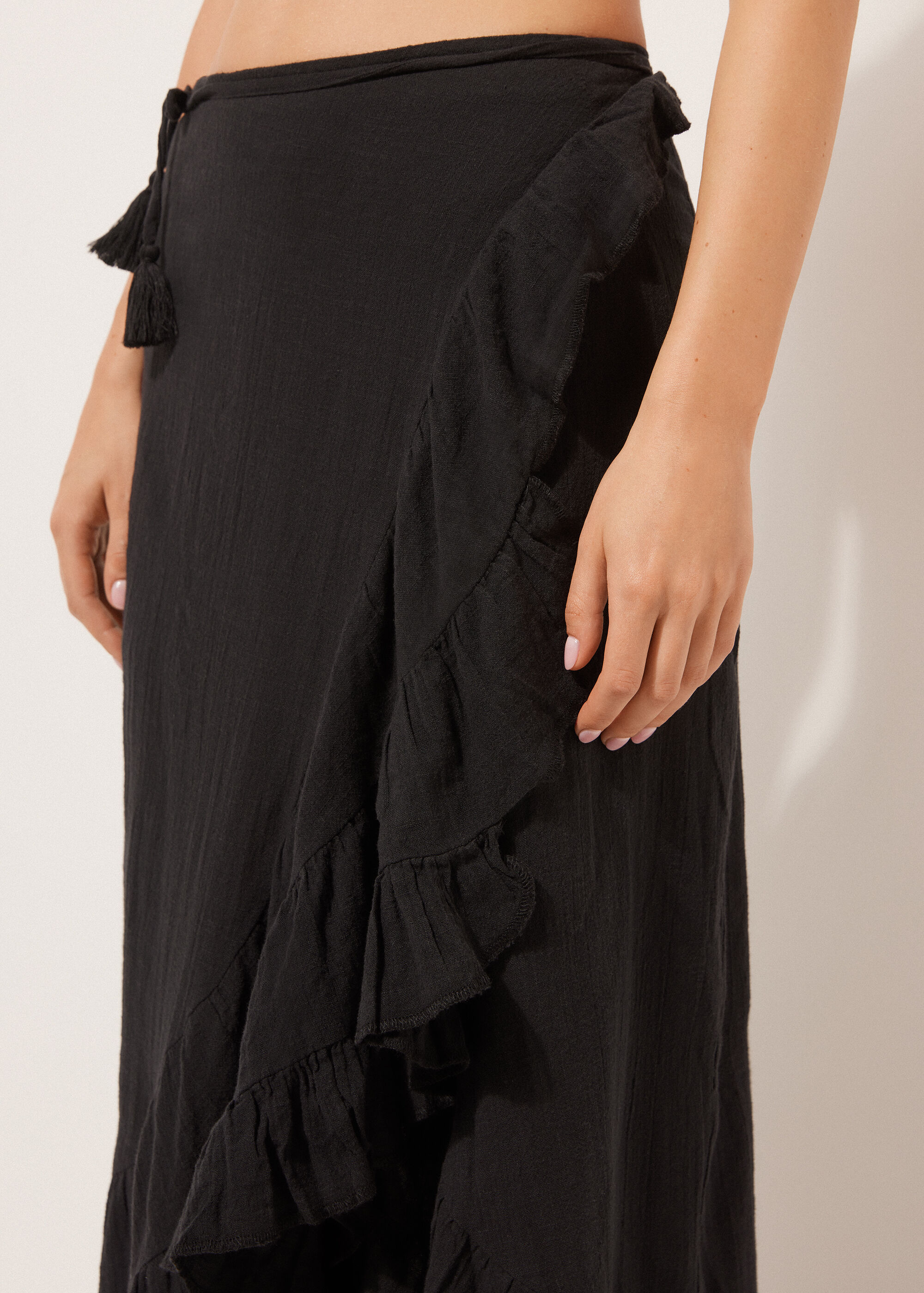 Long Ruffled Skirt