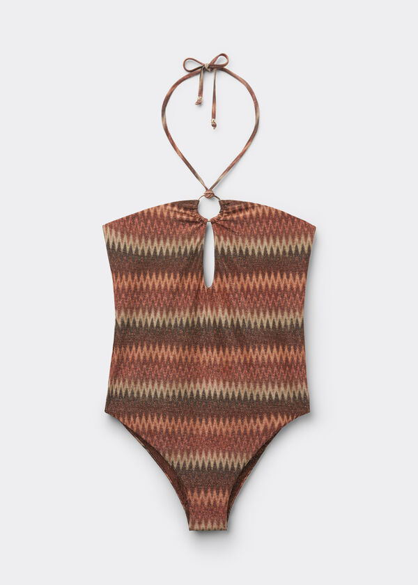 Swimsuit Golden Chevron