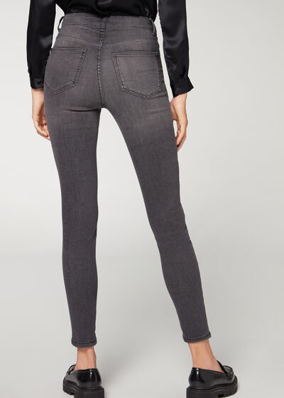Superskinny-Jeans mit hohem Bund Super Flex Denim