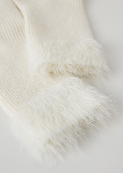 Krátké ponožky s kašmírem a měkkým lemem