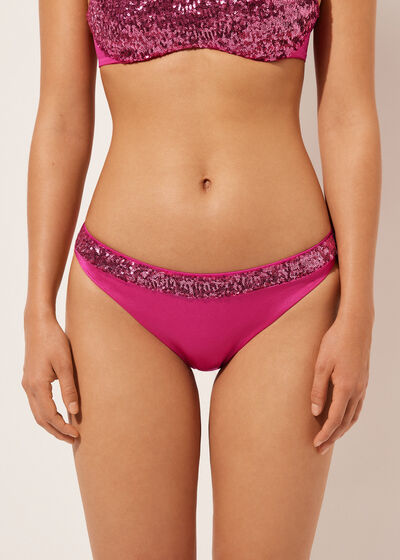 Sequin Bikini Bottoms Glowing Surface