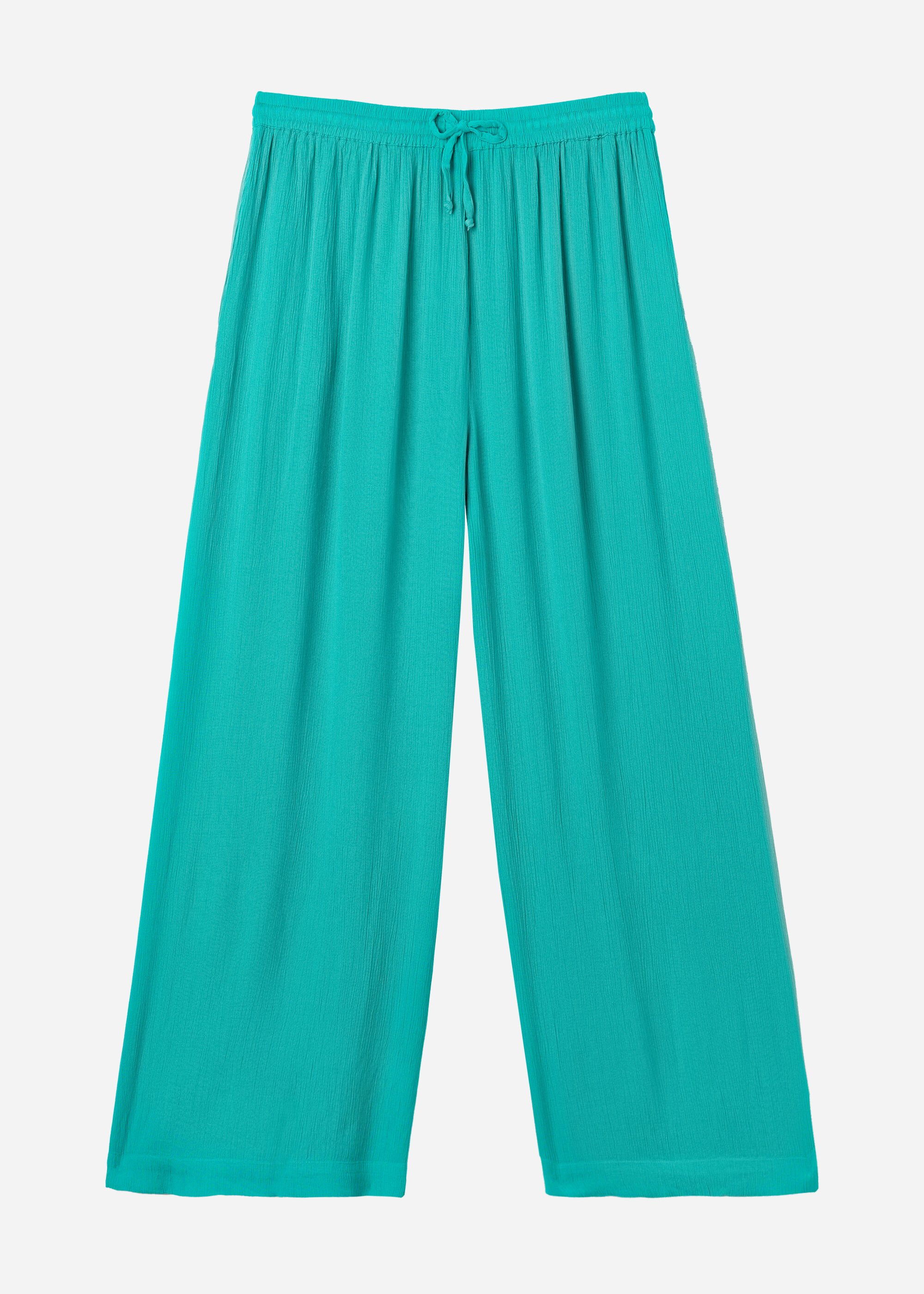 Palazzohose aus Crinkle-Viskose