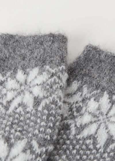 Chaussettes d’intérieur avec Paillettes Côtelées Noël