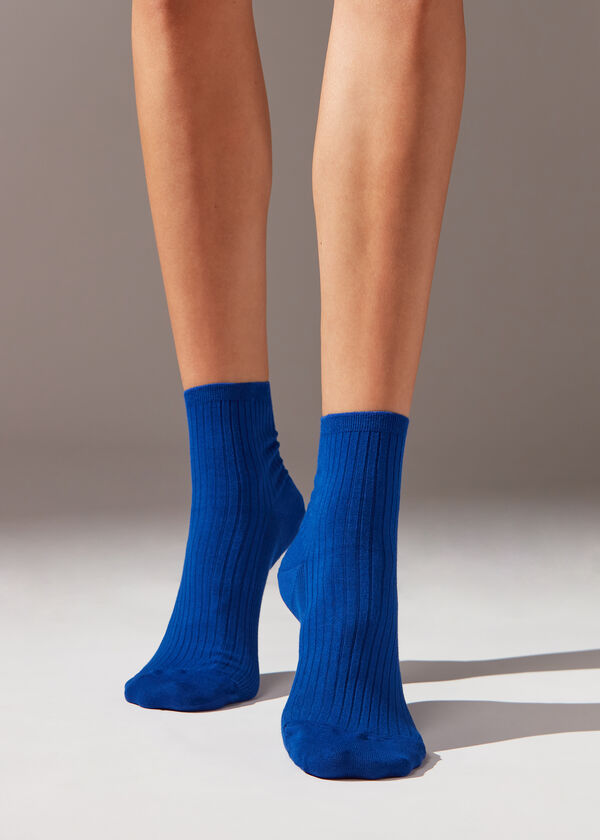 Kurze gerippte Socken