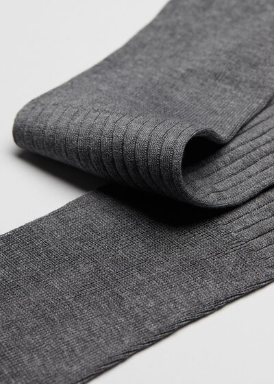 Men’s Lisle Thread Ribbed Long Socks