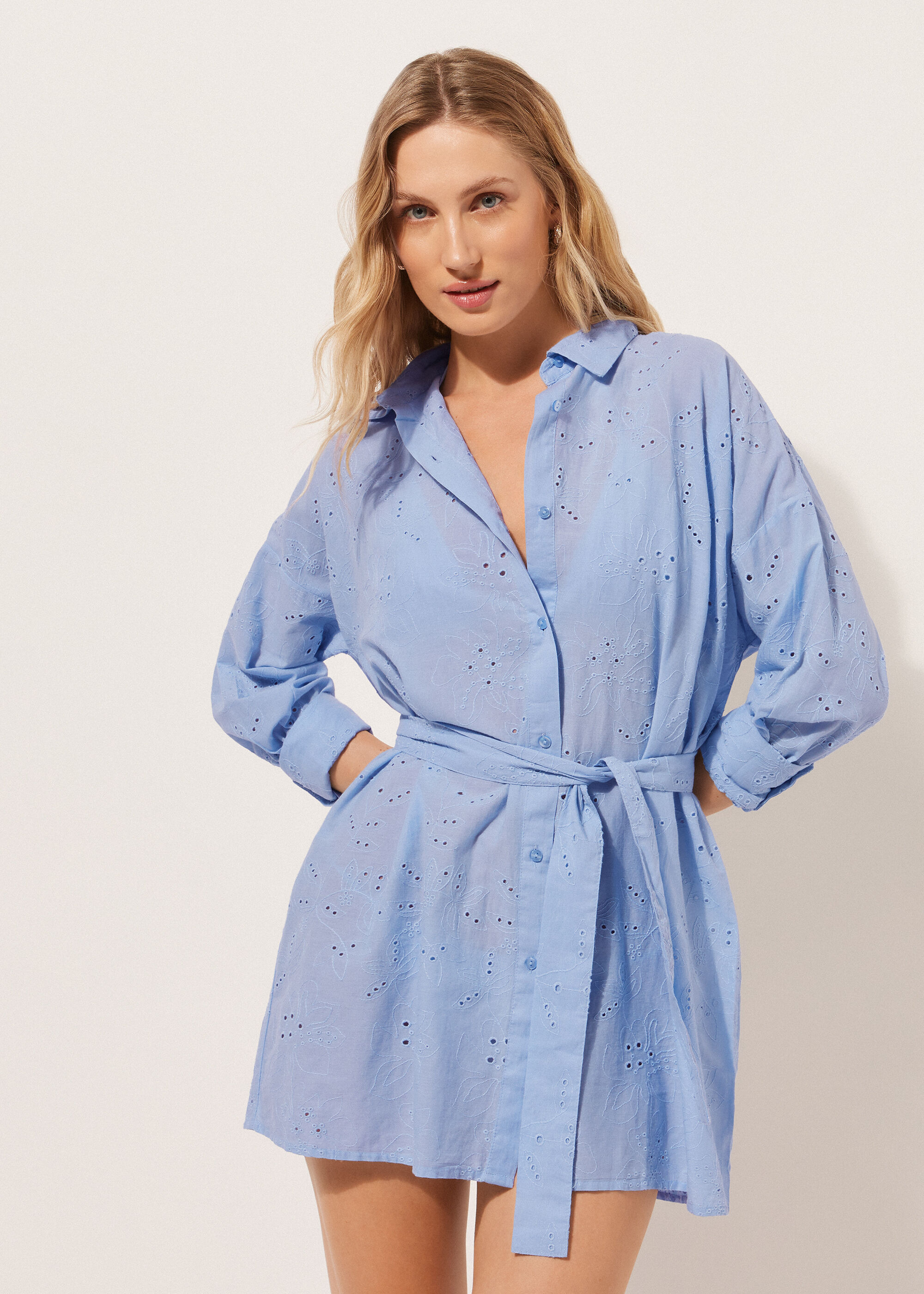 Long Broderie Anglaise Shirt