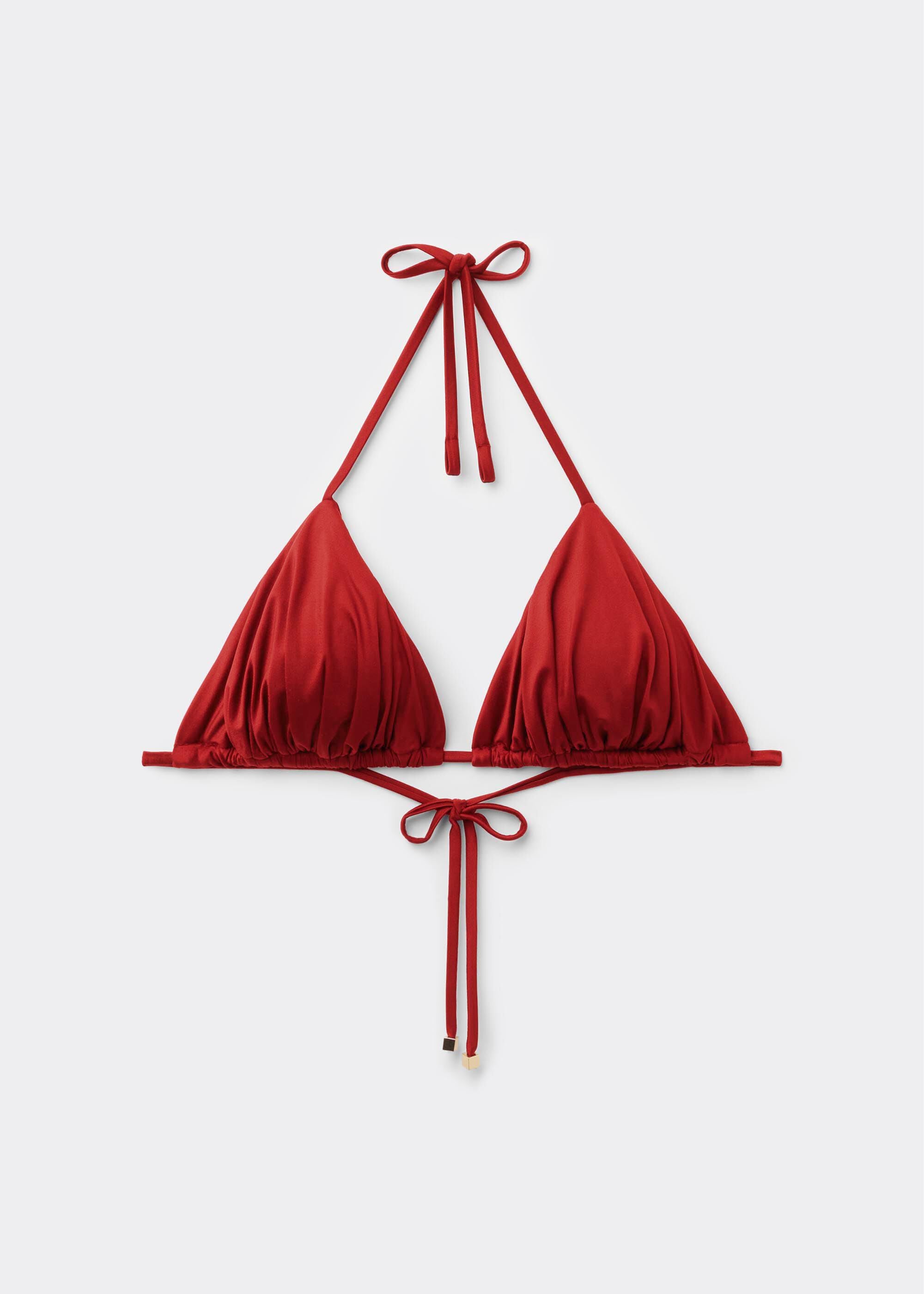 Haut de Maillot Triangle Rembourrage Amovible Shiny Satin