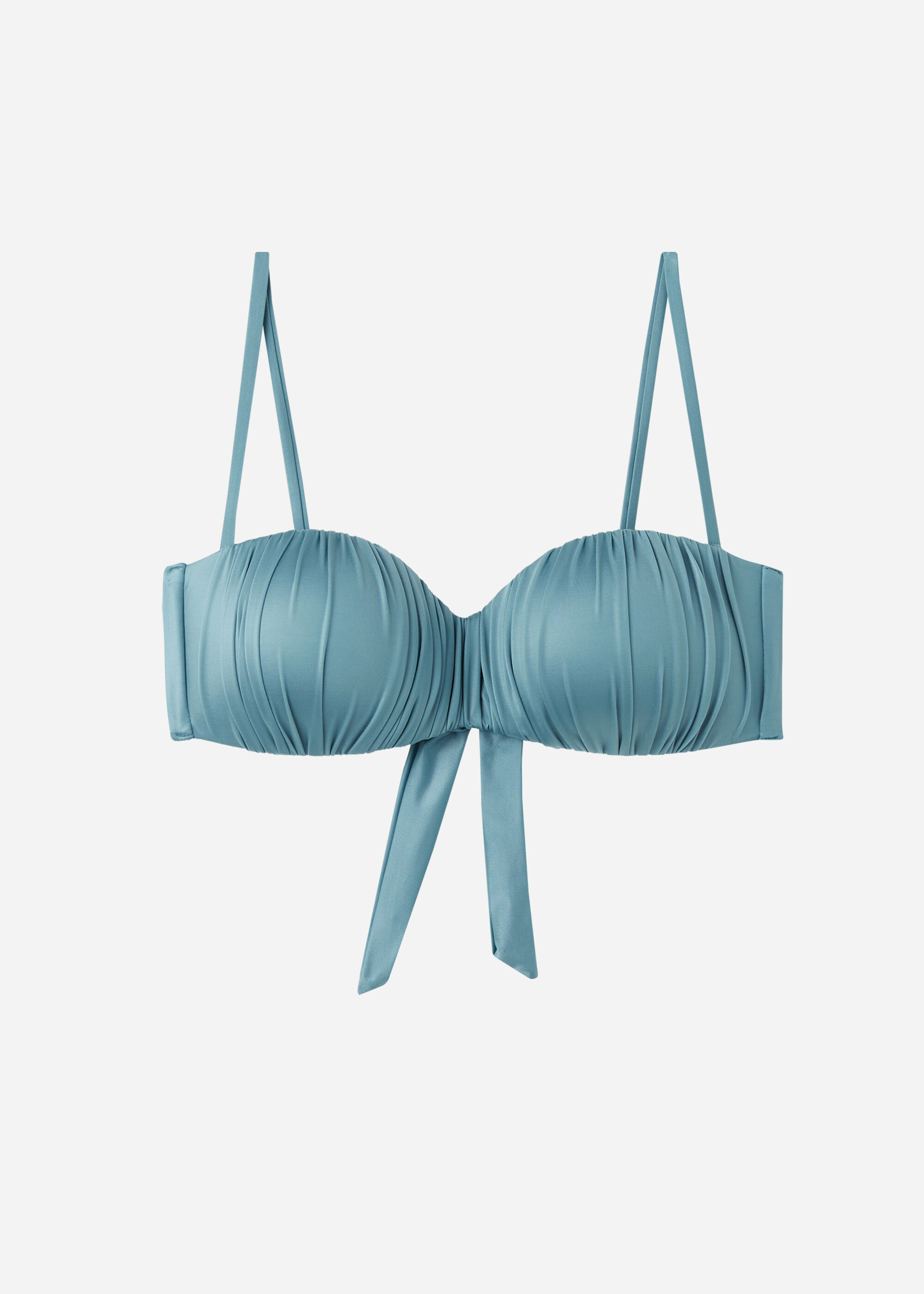 Bandeau-Bikinioberteil mit abgestufter Wattierung Shiny Satin