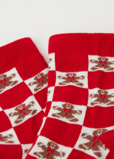 Calcetines Cortos con Estampado Navidad para Niños