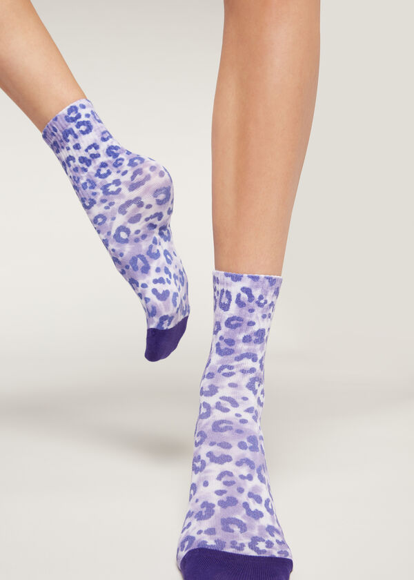 Animal Print Short Socks