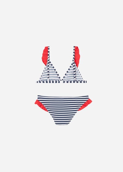 Girls' Two Piece Swimsuit Sailor Stripes