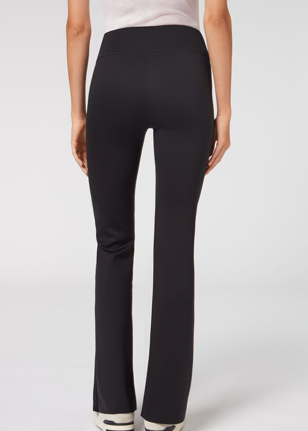 Bequeme Flare Leggings aus Soft Touch-Gewebe