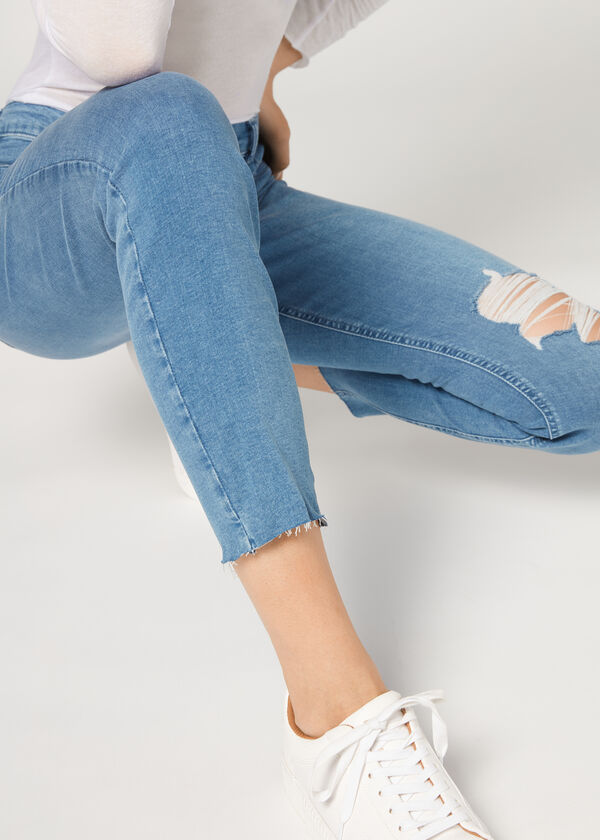 Ripped Soft Touch Push-Up Jeans