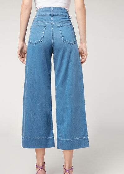 Light Denim Culottes