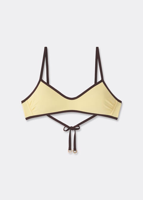 Haut de maillot brassière Bicolor Piping