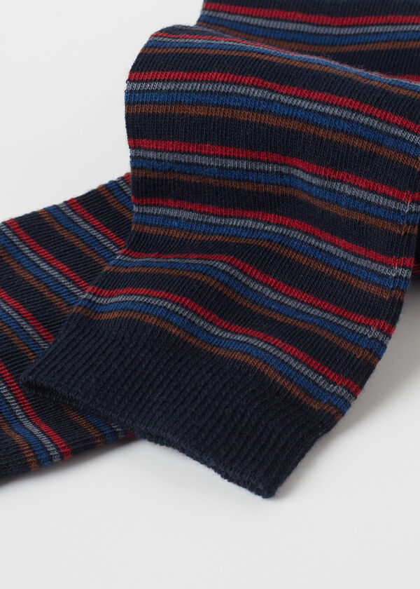 Krátké dětské ponožky s pruhovaným vzorem