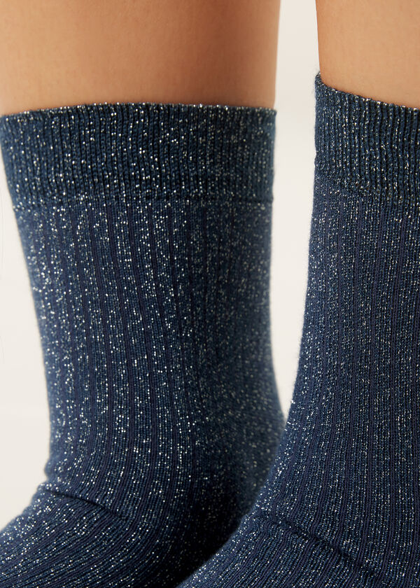 Glitter Ribbed Socks