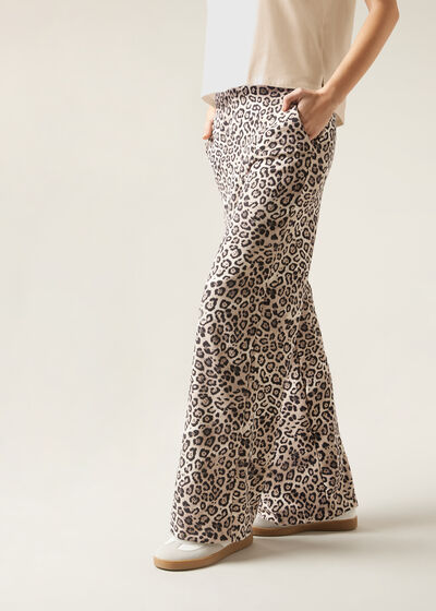 Široké kalhoty Luxlounge Animalier
