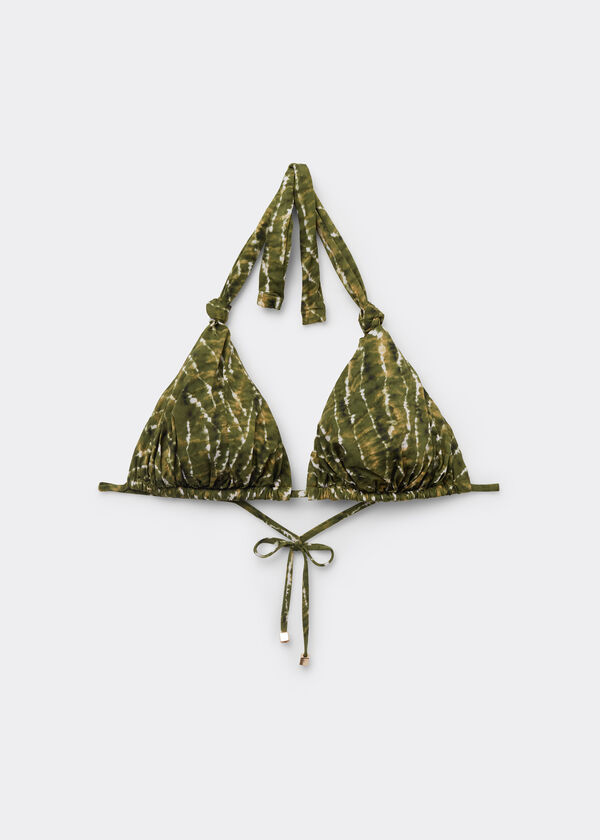 Triangle Bikini Top Natural Tie-Dye