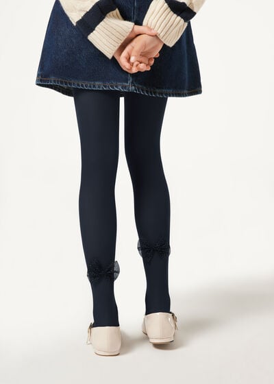 Girls’ Bow Tights