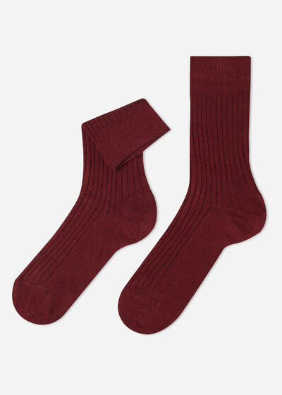 Pánske krátke vrúbkované kašmírové ponožky