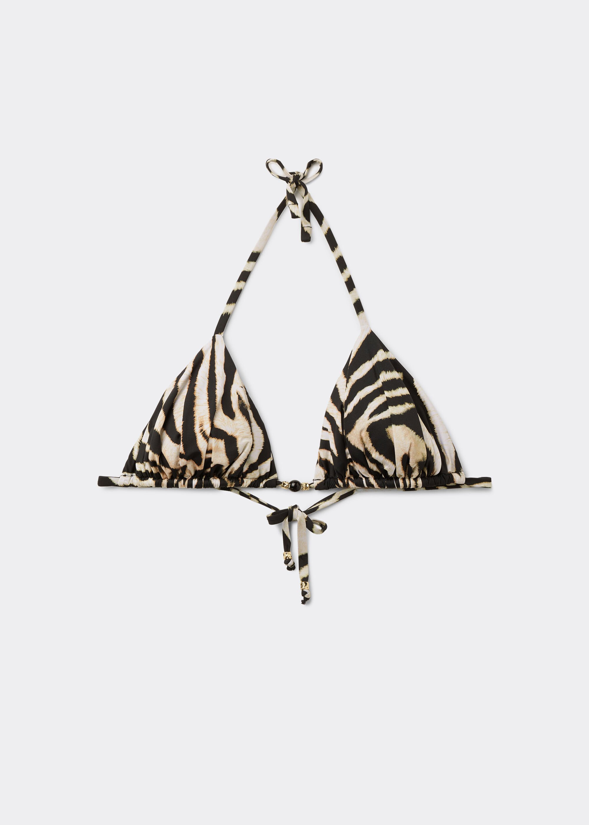 Triangle Bikini Top Savannah Zebra