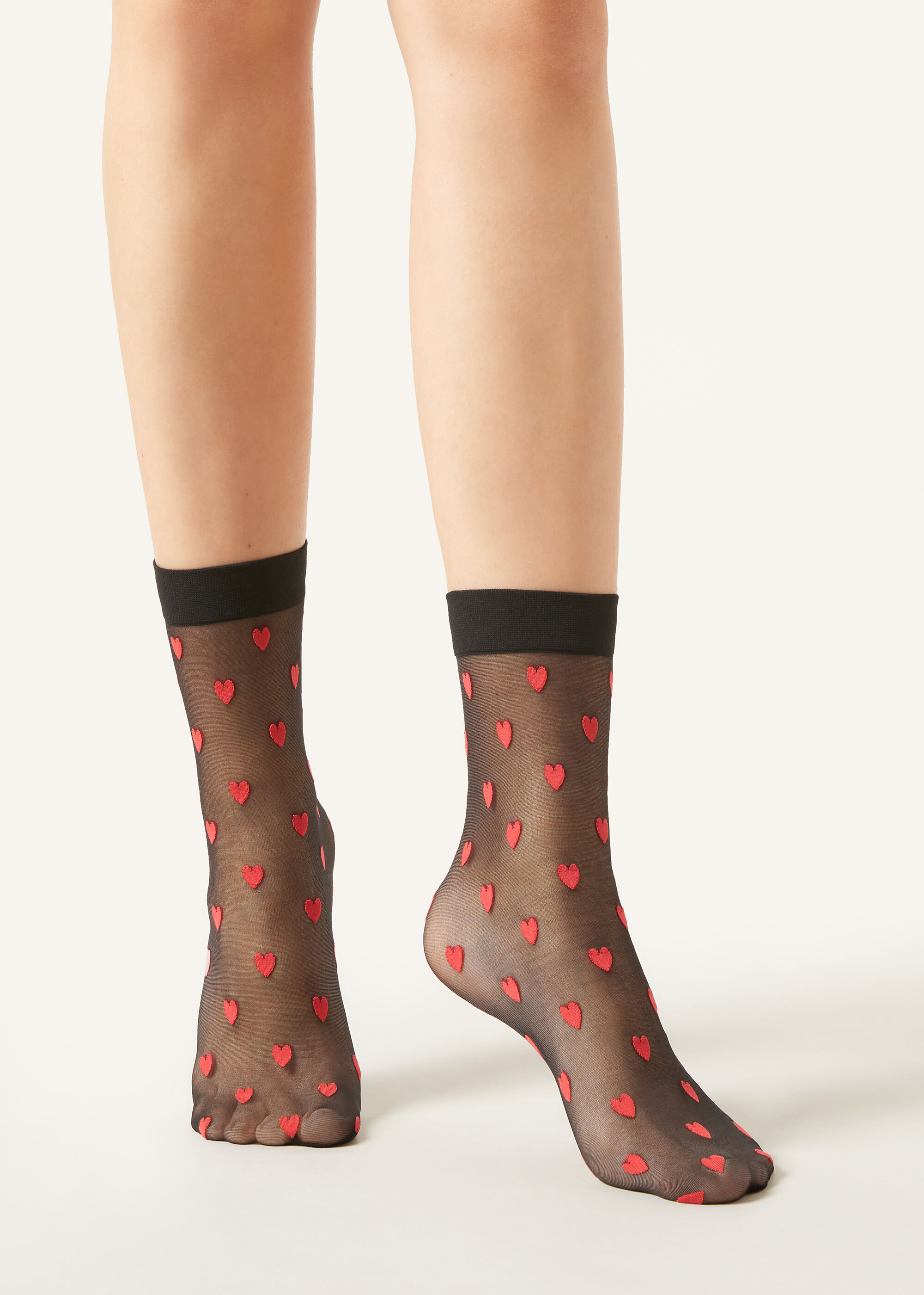 Calcetines Motivo Corazones Integral