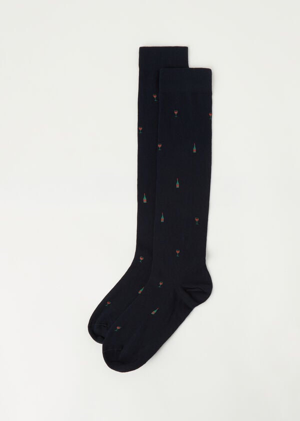 Men’s All-Over-Patterned Long Socks