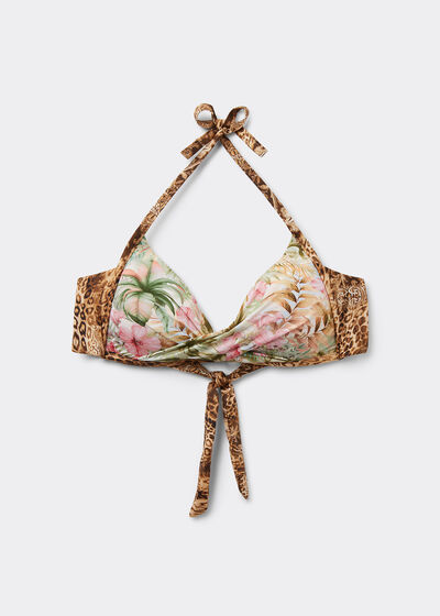 Padded Triangle Bikini Top Wild Tropics