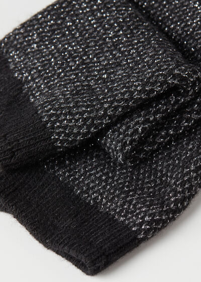 Μακριές Κάλτσες με Cashmere και Γκλίτερ