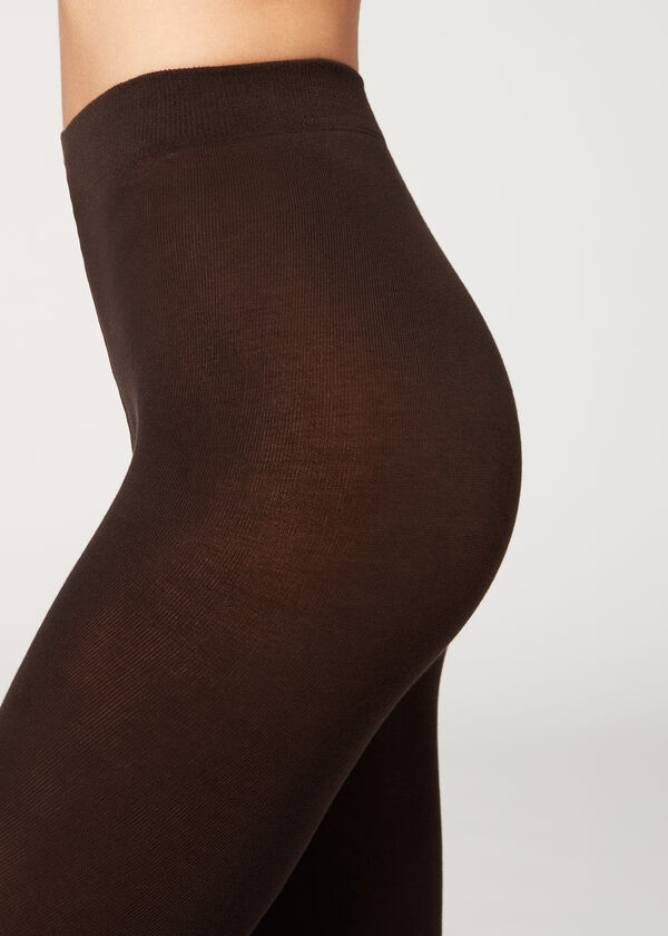 150 Denier Opaque Cotton Tights