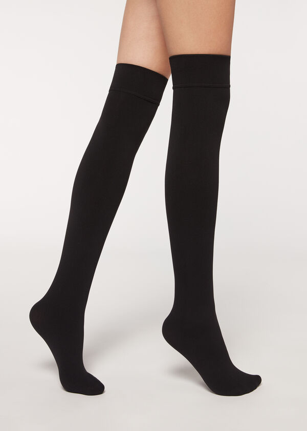 Ultra Opaque Thermal Over-the-Knee Stockings