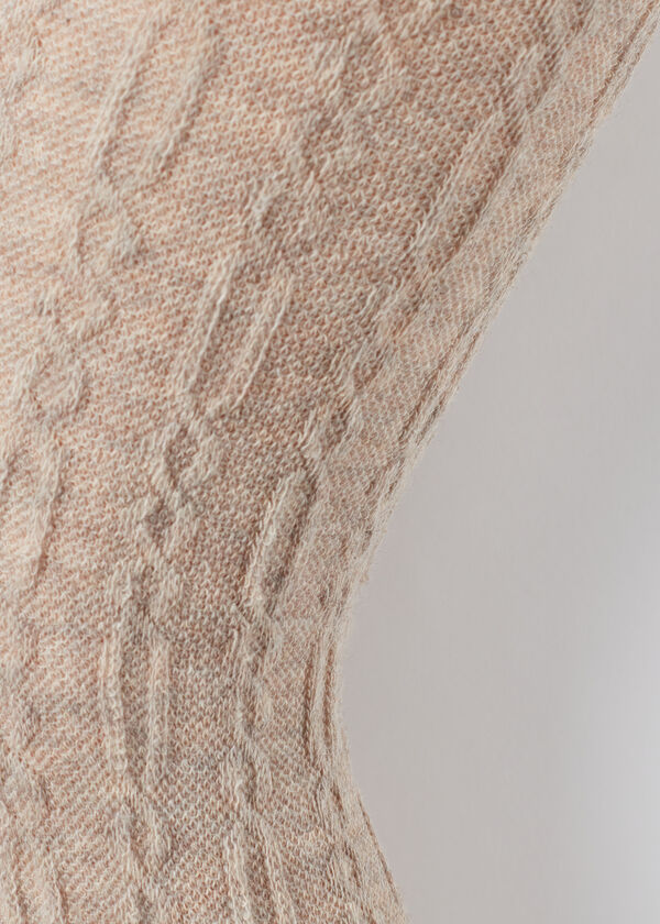 Girls’ Cable-Patterned Cotton Tights