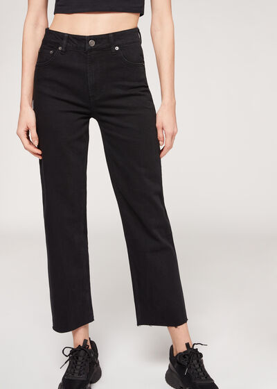Cropped Straight Jeans