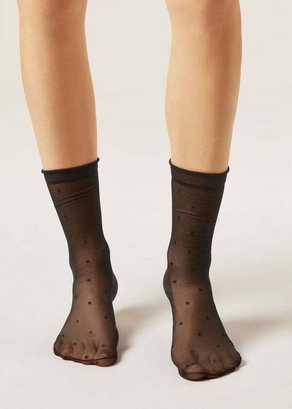 Polka Dot Sheer Socks