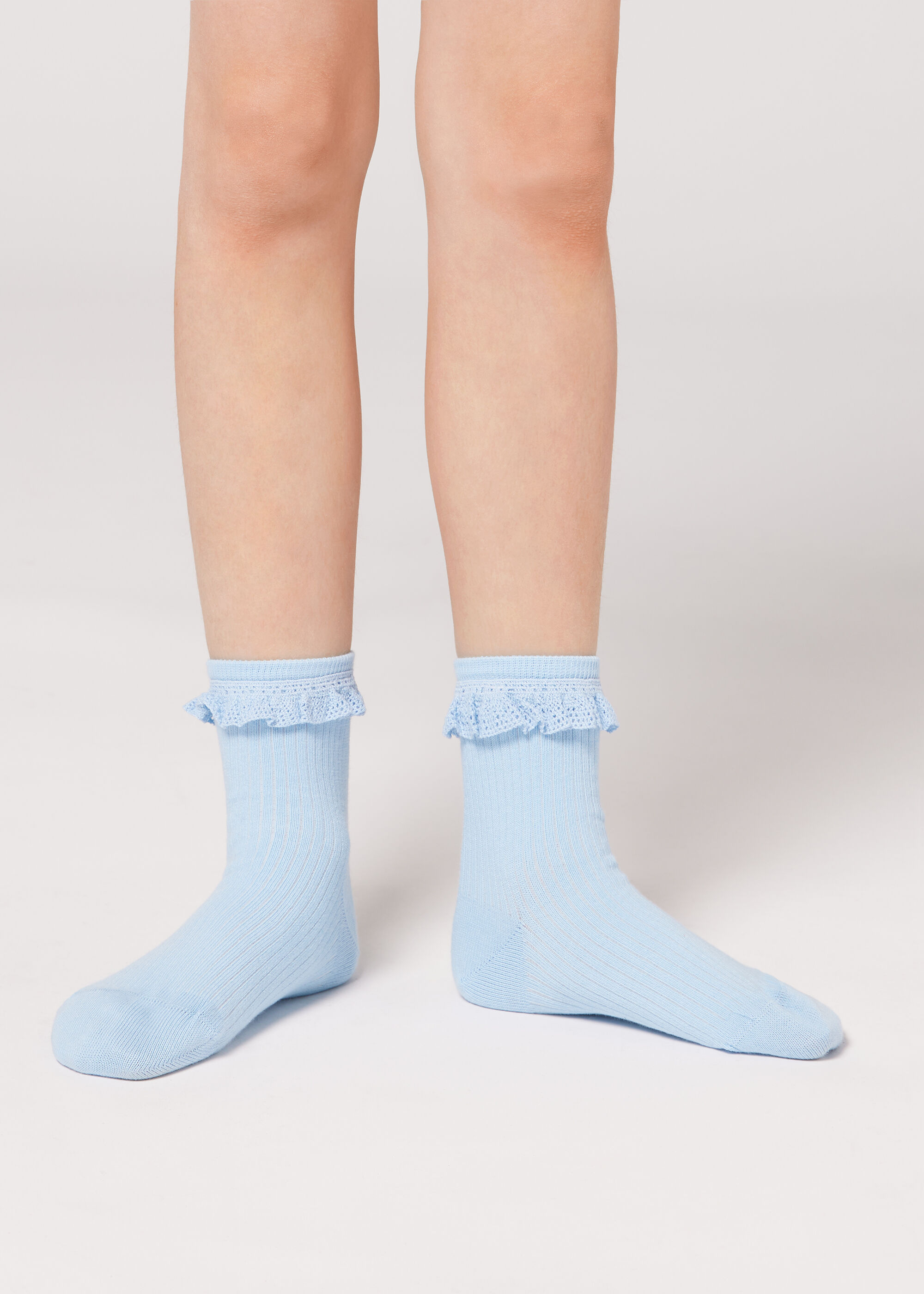 Girls’ Short Socks with Ruffle