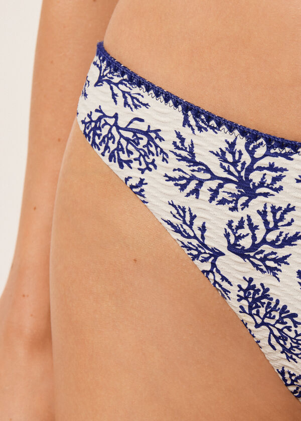 Brazilian Bikini Bottoms Blue Corals