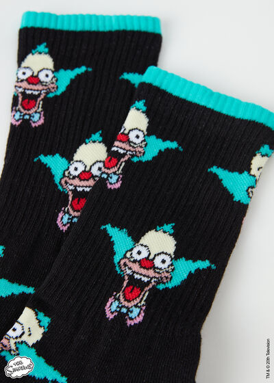 Krátké pánské ponožky s celoplošným vzorem Simpsonových