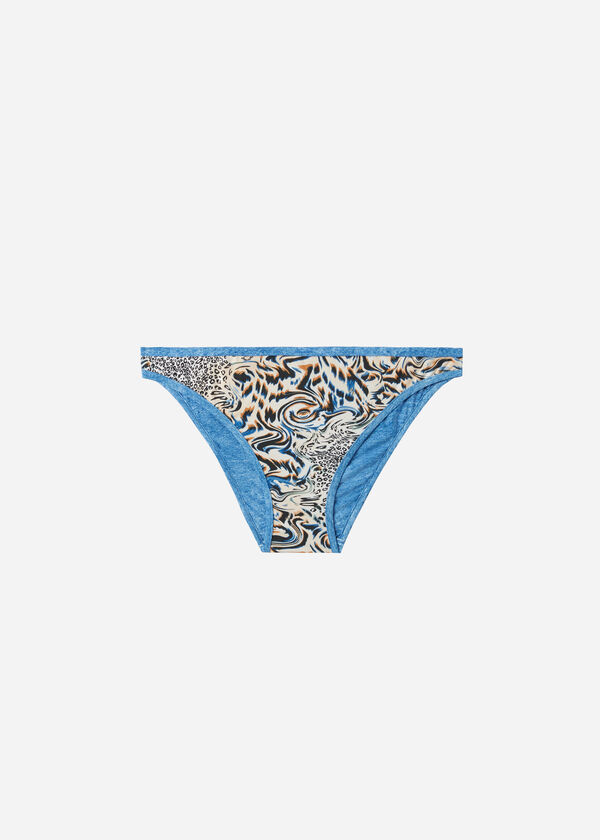 Çift Taraflı Hayvan Desenli Slip Bikini Altı Mykonos