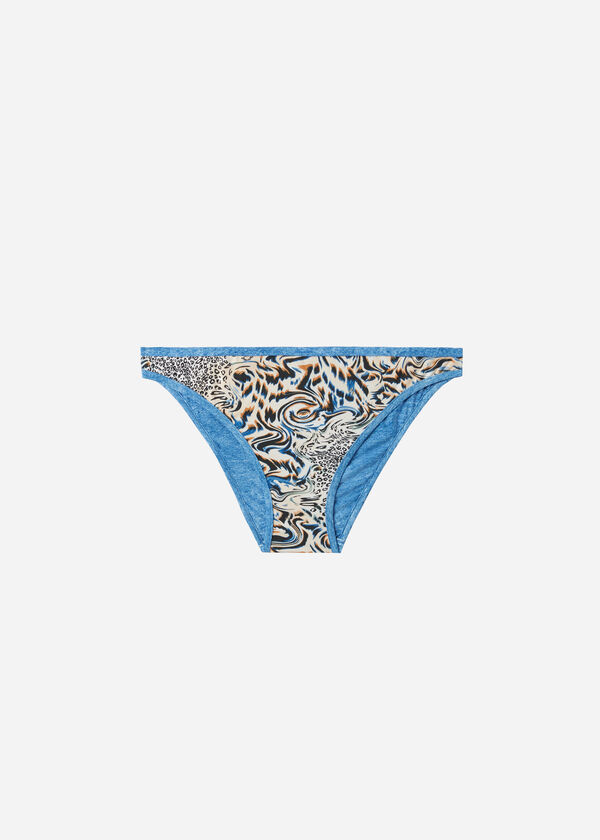 Wendbare Bikinihose mit Animal-Muster Mykonos