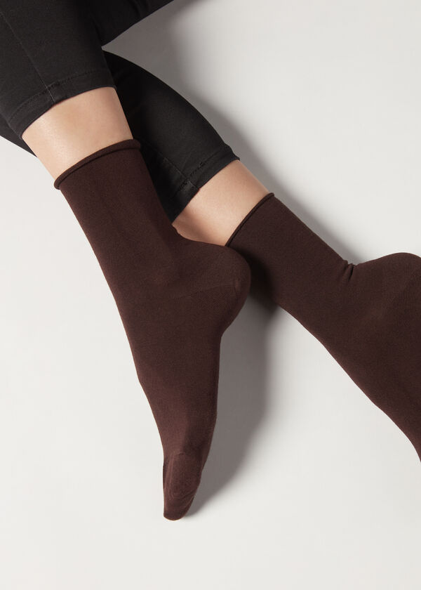 Kurze Socken mit Cashmere