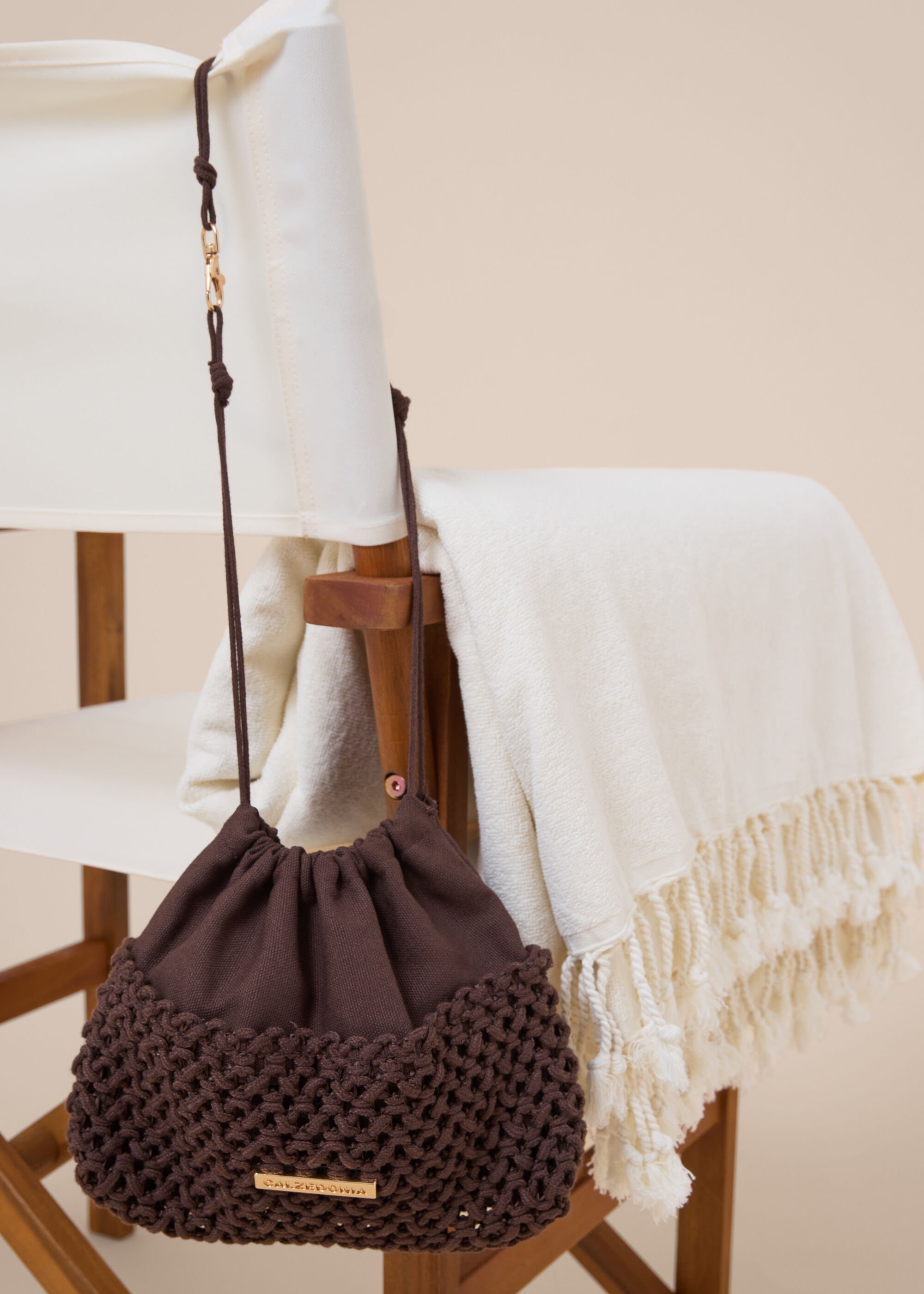 Mini sac en maille tricotée